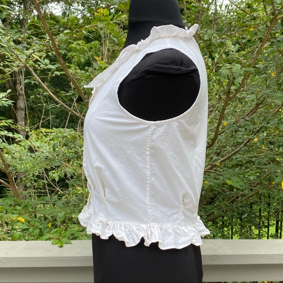 Vintage 90s Ruffle Cottagecore Romantic Blouse - Picture 5 of 8